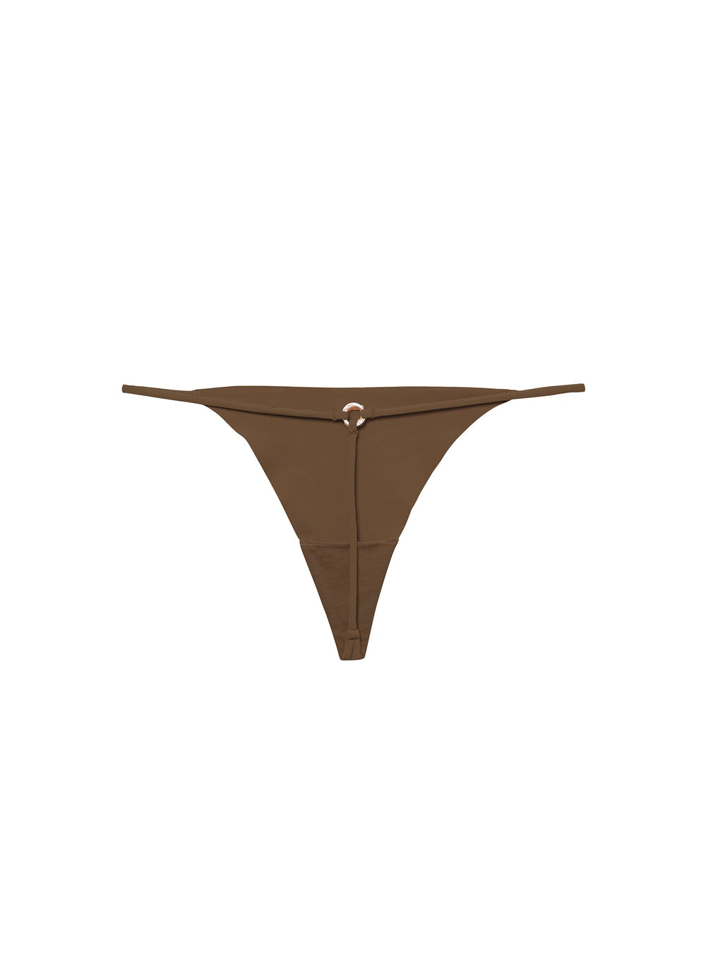 Fleur du Mal Le Stretch Micro V-String in brown