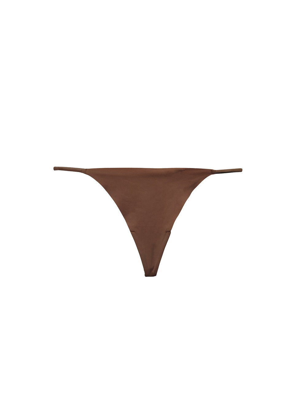 Fleur du Mal Le Stretch Micro V-String in brown