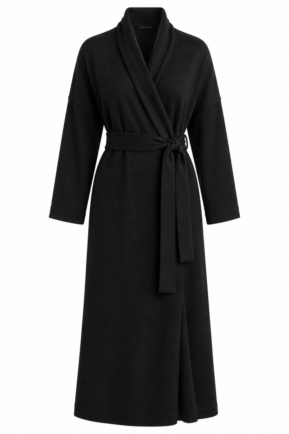 Himalaya Sweater Knit Robe in black | Natori