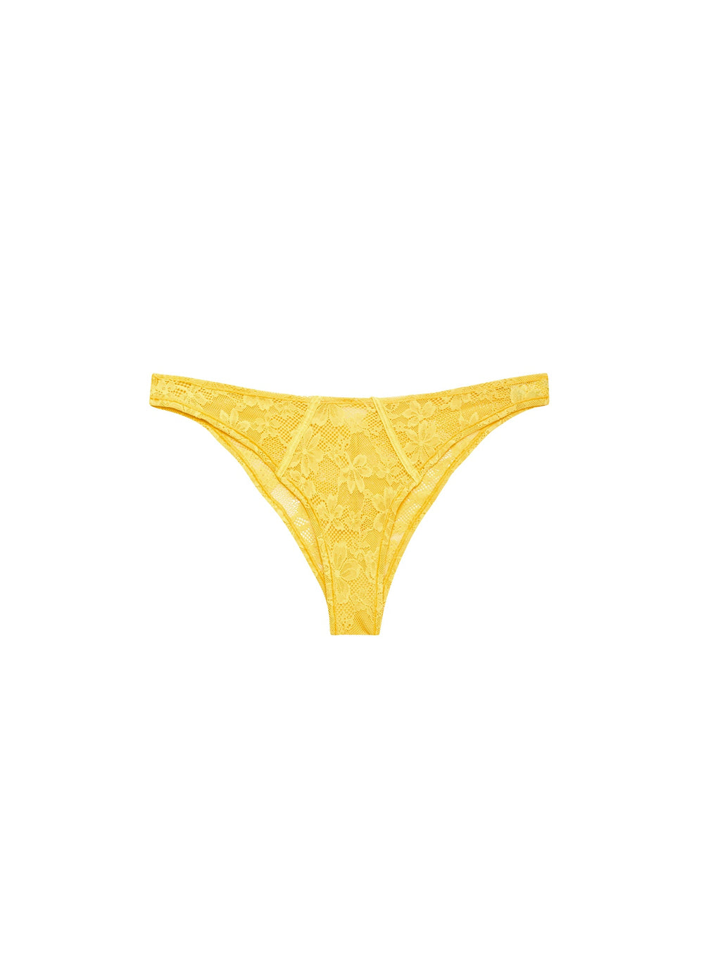Fleur du Mal Le Stretch Lace Cheeky in yellow