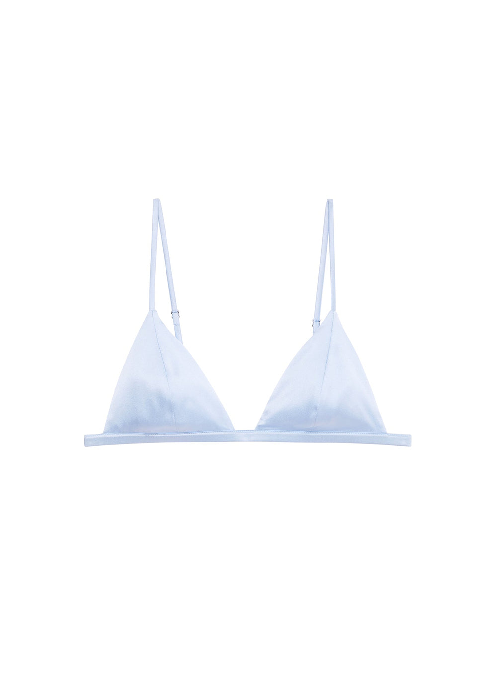 Fleur du Mal Luxe Triangle Bra in blue