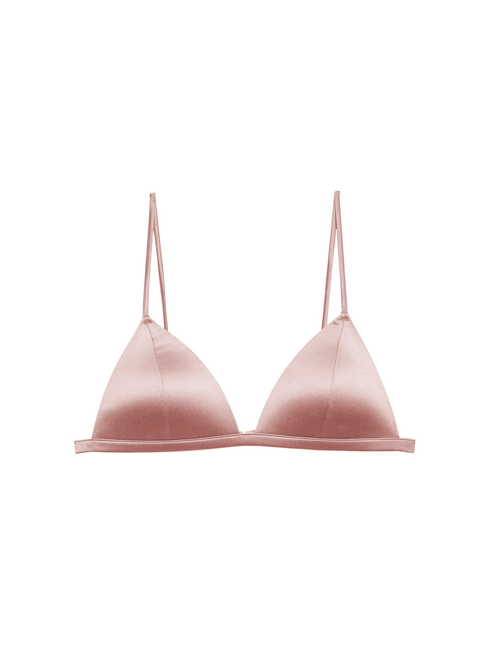 Fleur du Mal Molded Luxe Triangle Bra in beige