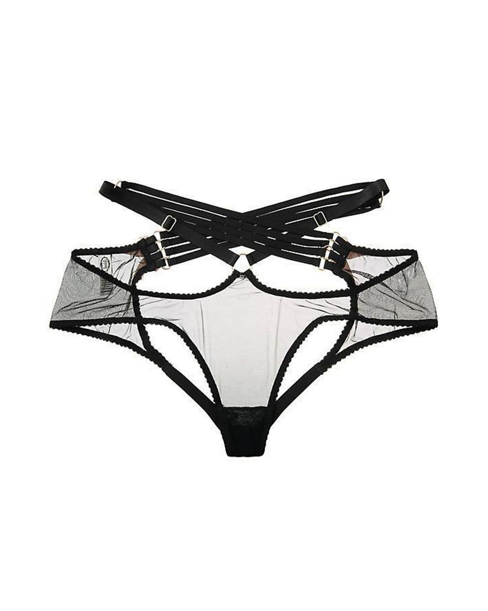 Bordelle Bondage Belle Peep Brief in black