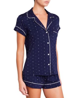 Eberjey Sleep Chic Short PJ Set in blue
