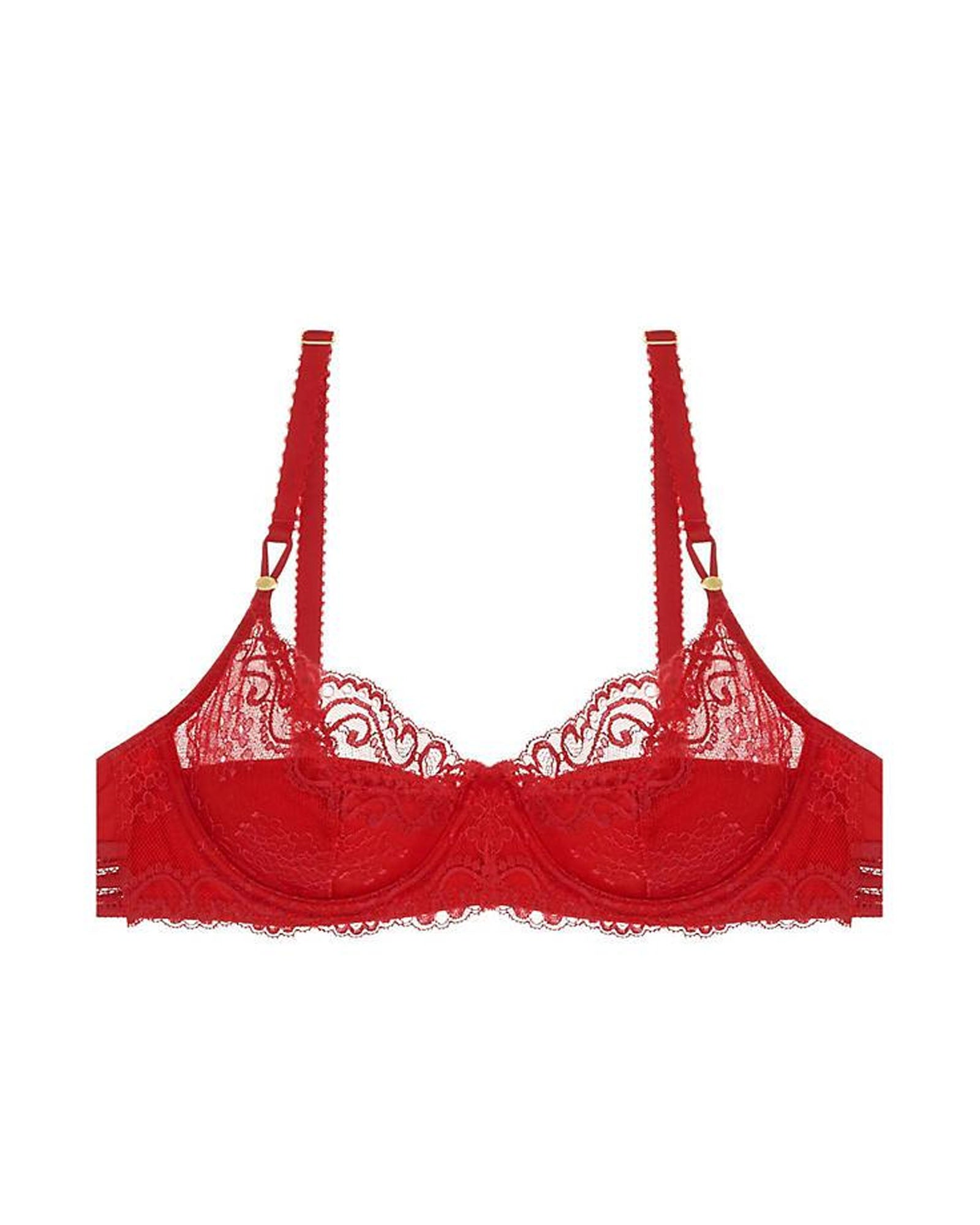 Stella McCartney Poppy Playing Contour Balconette Bra in red