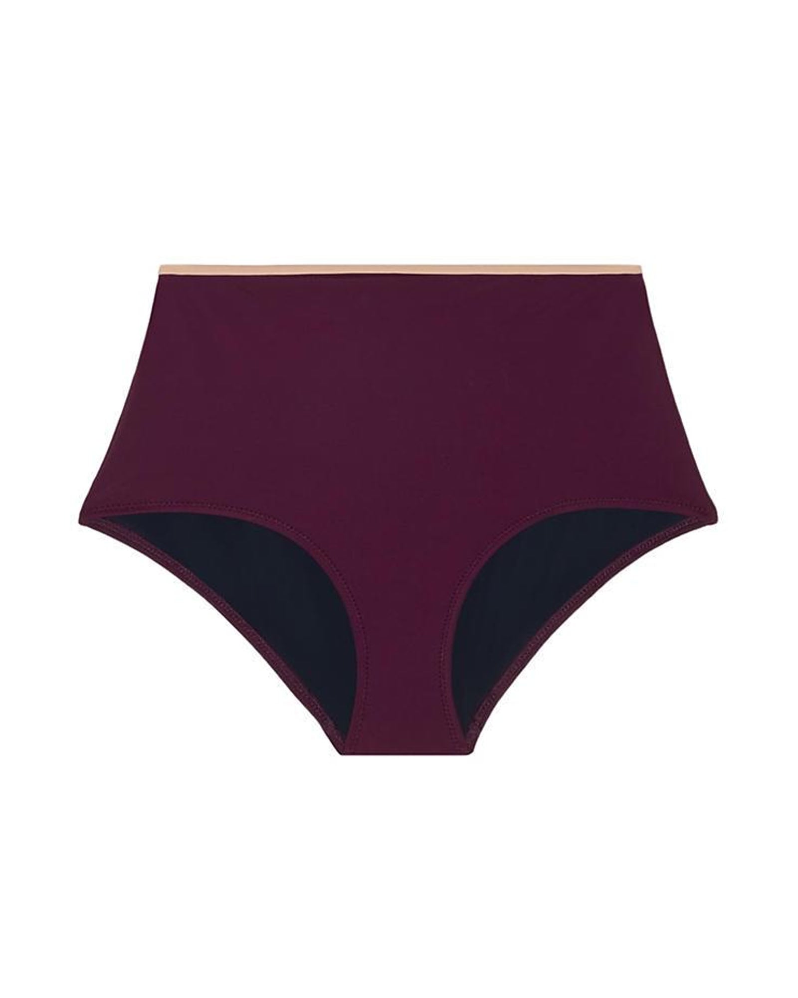 Solid & Striped Brigitte High Waisted Bikini Bottom in red