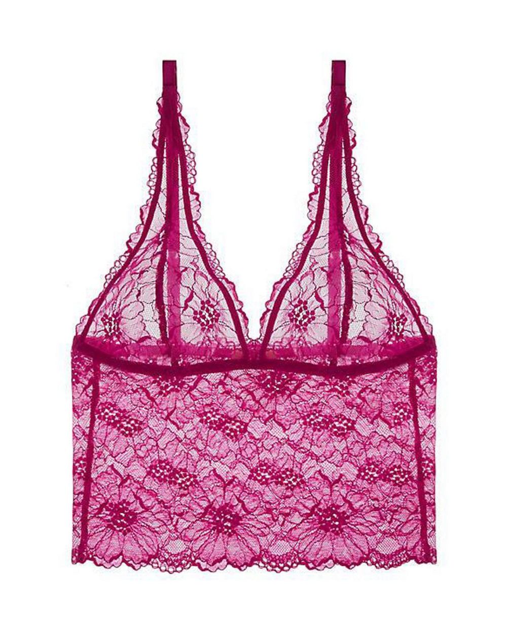 Fleur't Lacy Dainties Longline Bralette in pink