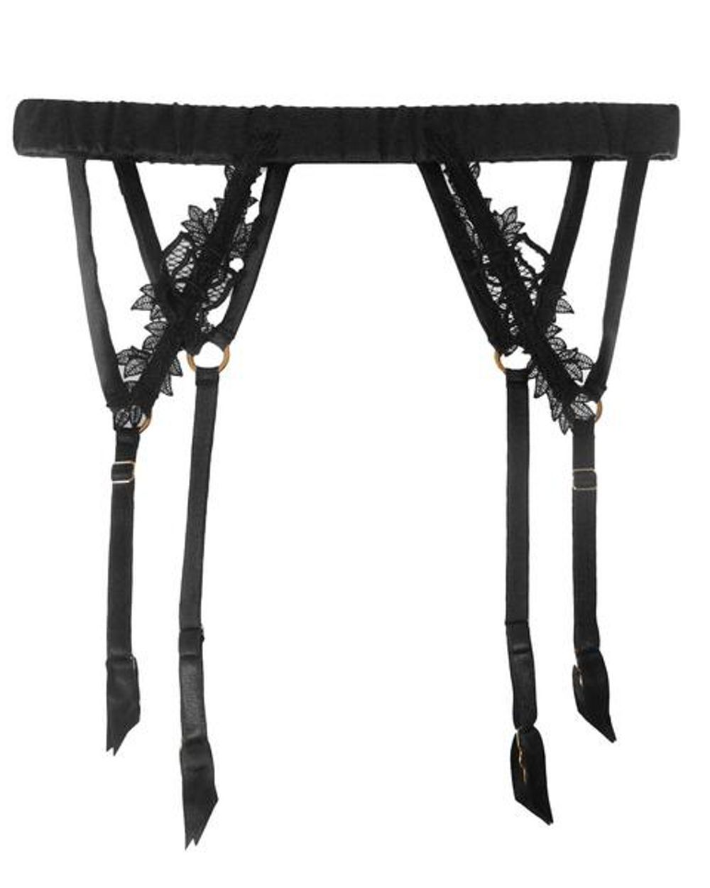 Fleur of England Nocturnal Suspender Belt in black