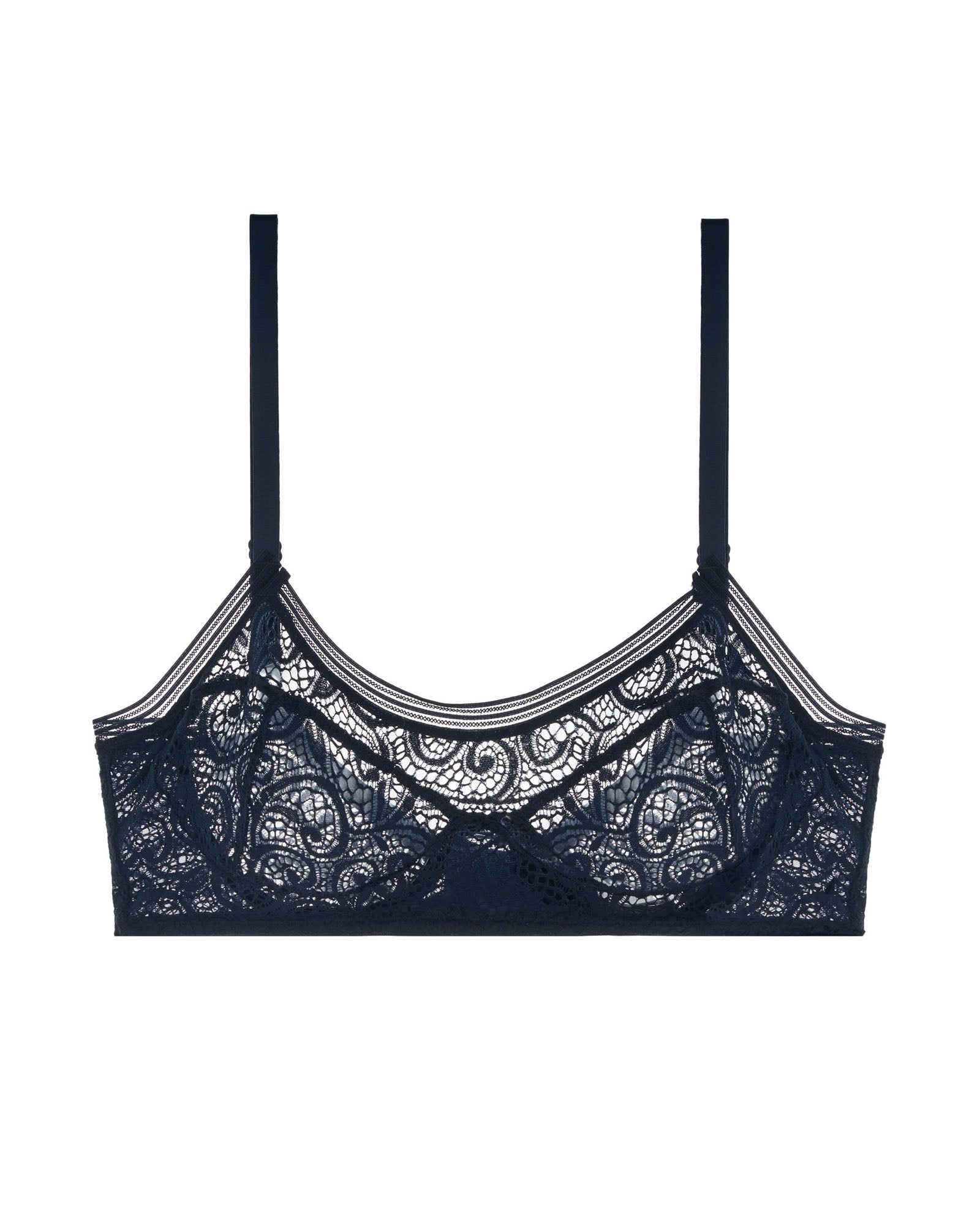 Else Paisley Underwire Bandeau Full Cup Bra in blue