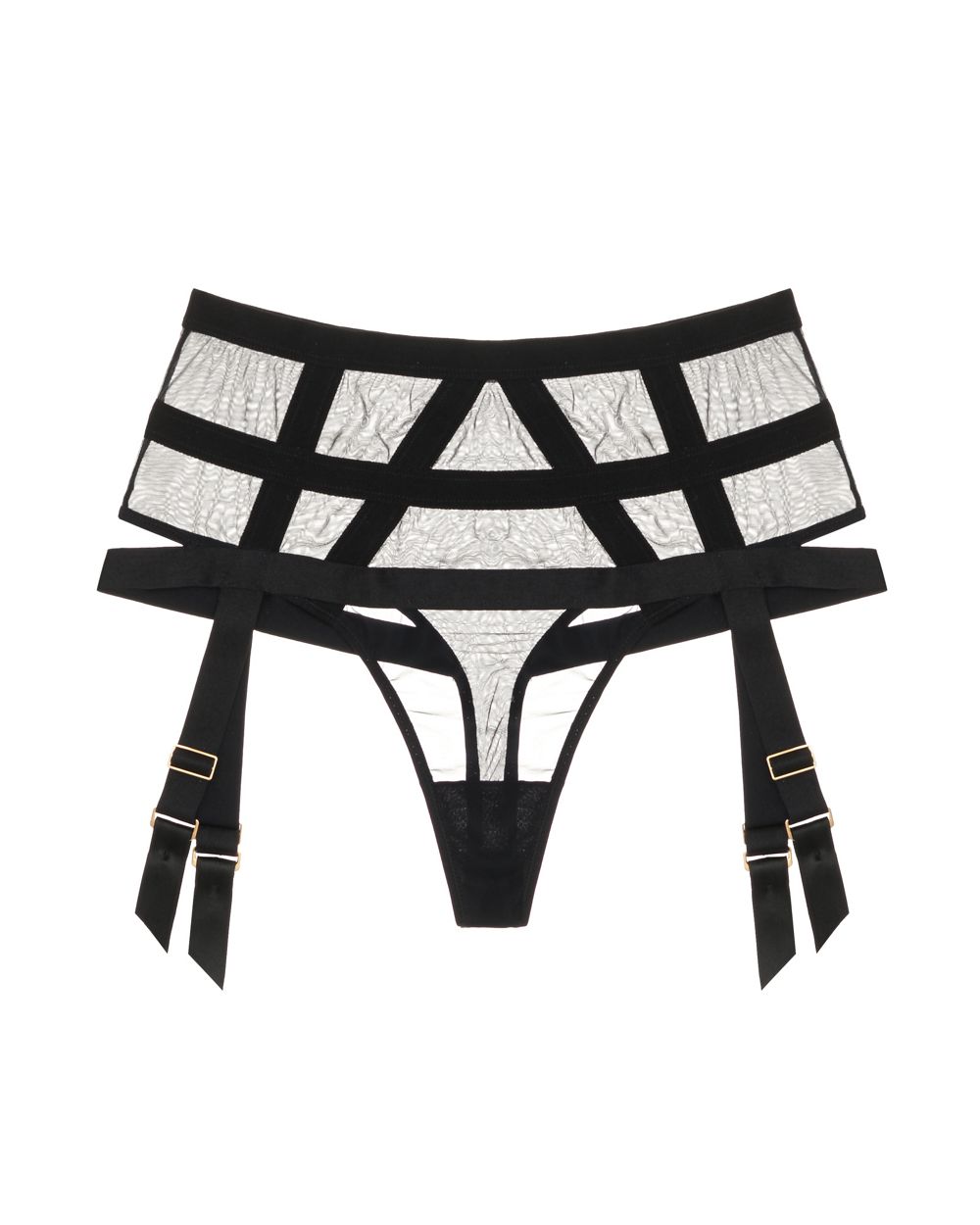 Bluebella Karolina Suspender Brief in black