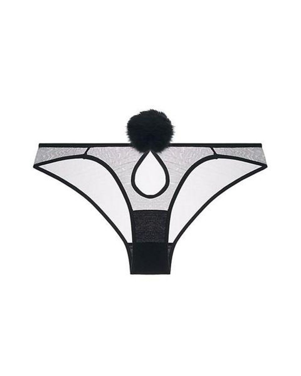 Mimi Holliday Iconic Peep Pom Pom Knicker in black