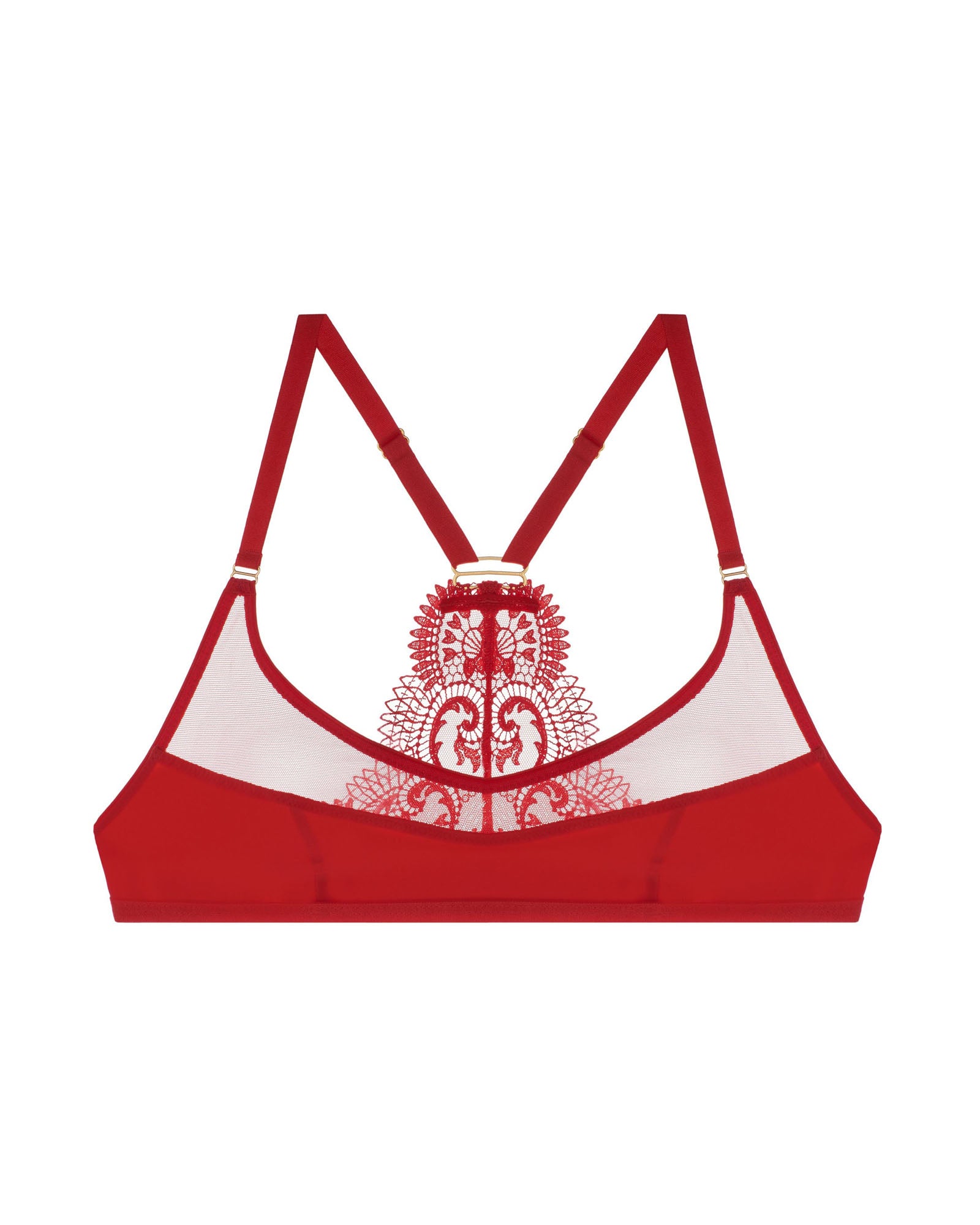 Lyn Lingerie Lue Bandeau Soft Cup Bra in red