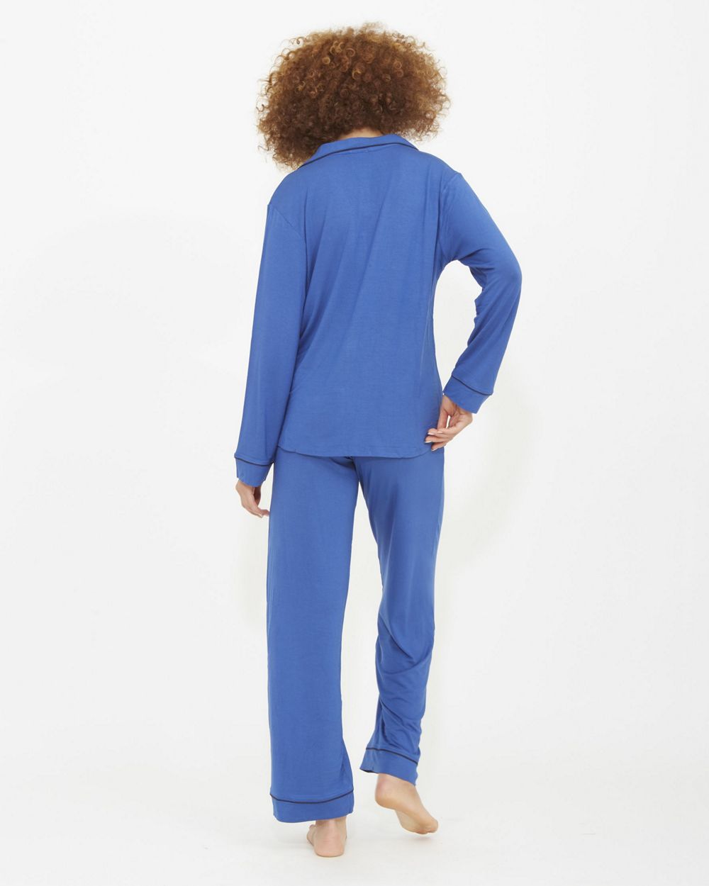 Eberjey Gisele Long Sleeve PJ Set in blue