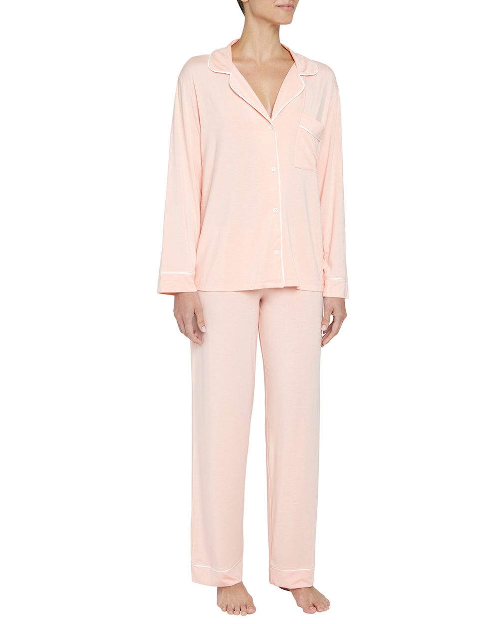 Eberjey Gisele Long Sleeve PJ Set in pink