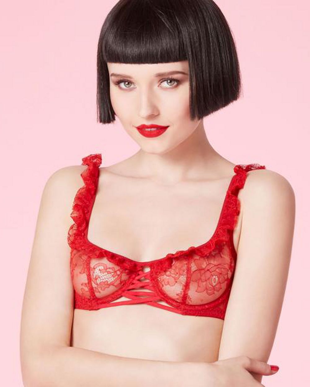 Chantal Thomass Tentation Underwire Bra in red