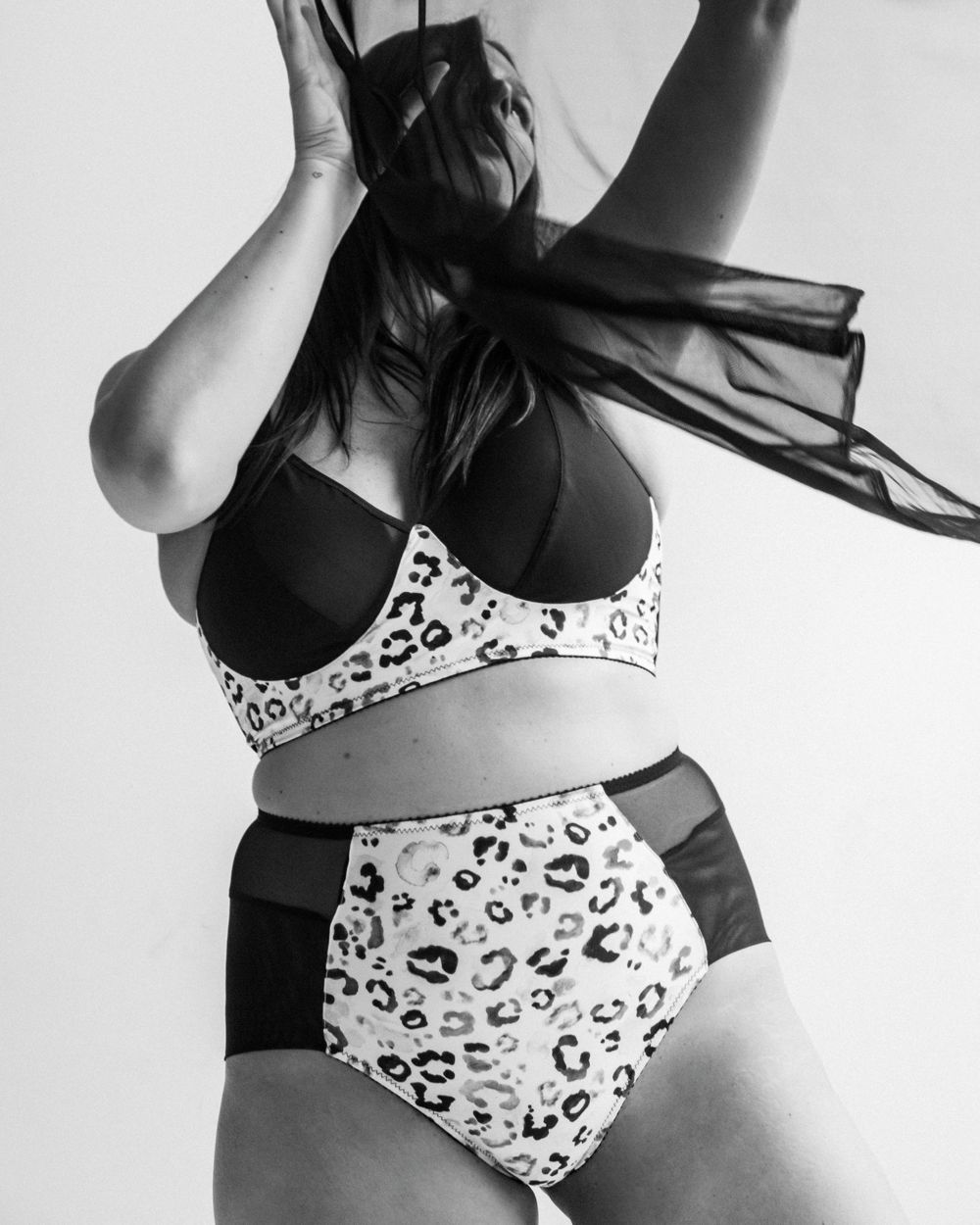 Fortnight Lingerie Longline Bra in black