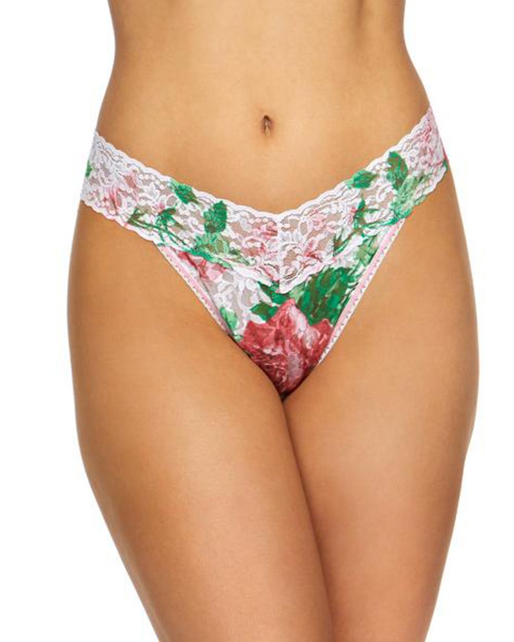 Hanky Panky Blushing Rose Original Rise Thong in white