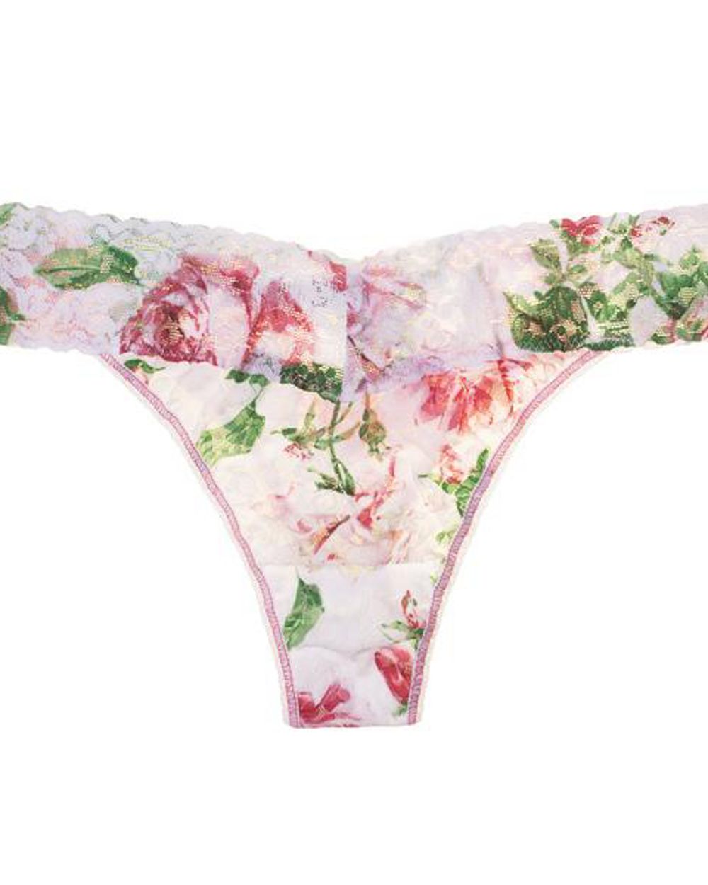 Hanky Panky Blushing Rose Original Rise Thong in white