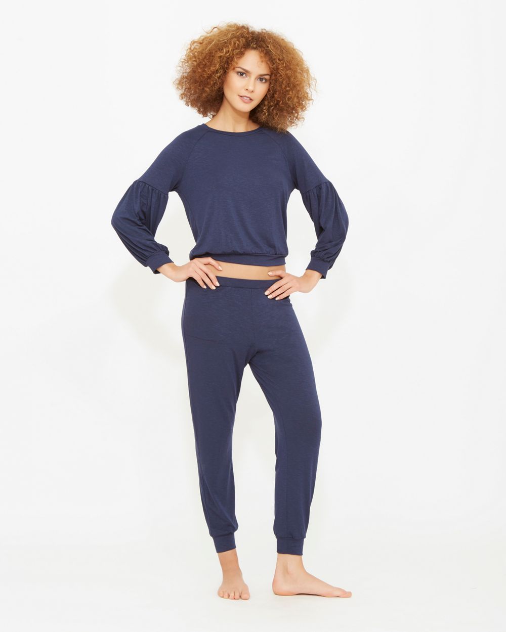Only Hearts So Fine Layering and Lounge Sweatshirt in blue