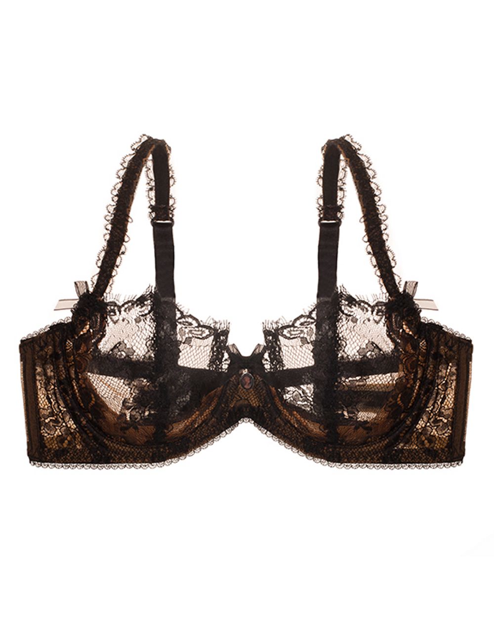 Dita Von Teese Savoir Faire Sheer Underwire Bra in black