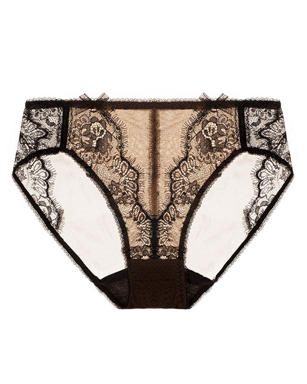 Dita Von Teese Savoir Faire Sheer Hi Cut Brief in black