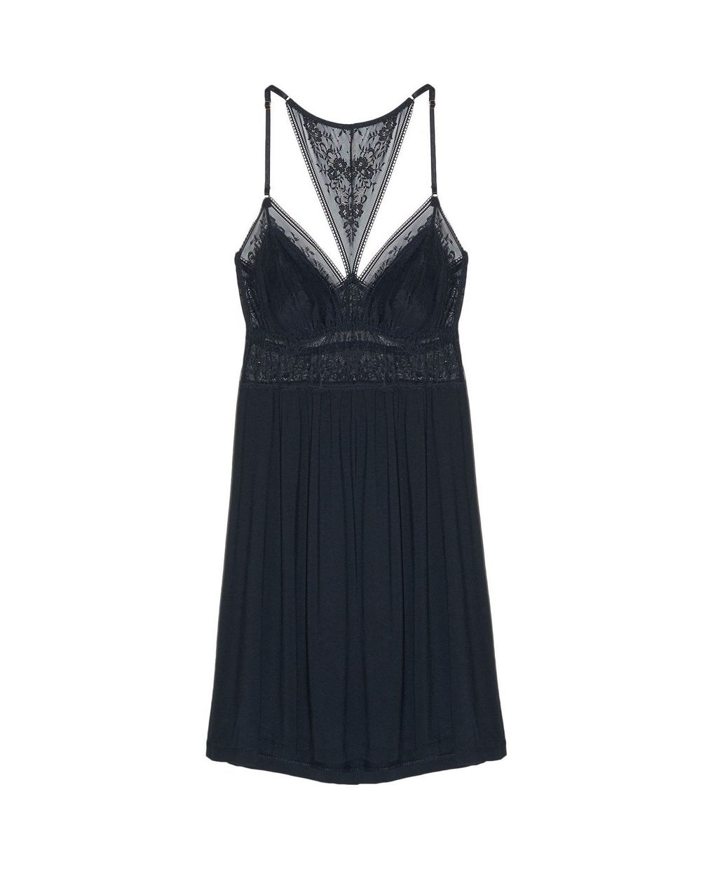 Eberjey Adora Racerback Chemise in black