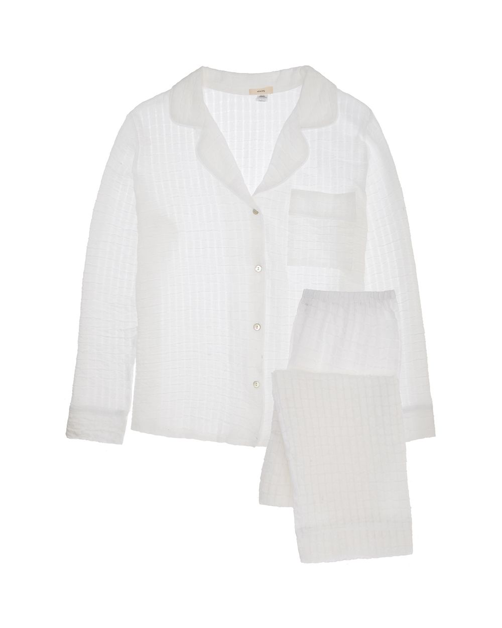 Eberjey Paz Breezy Long PJ Set in white