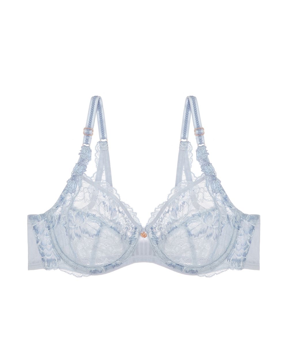 Triumph Peony Florale Underwire Bra in blue
