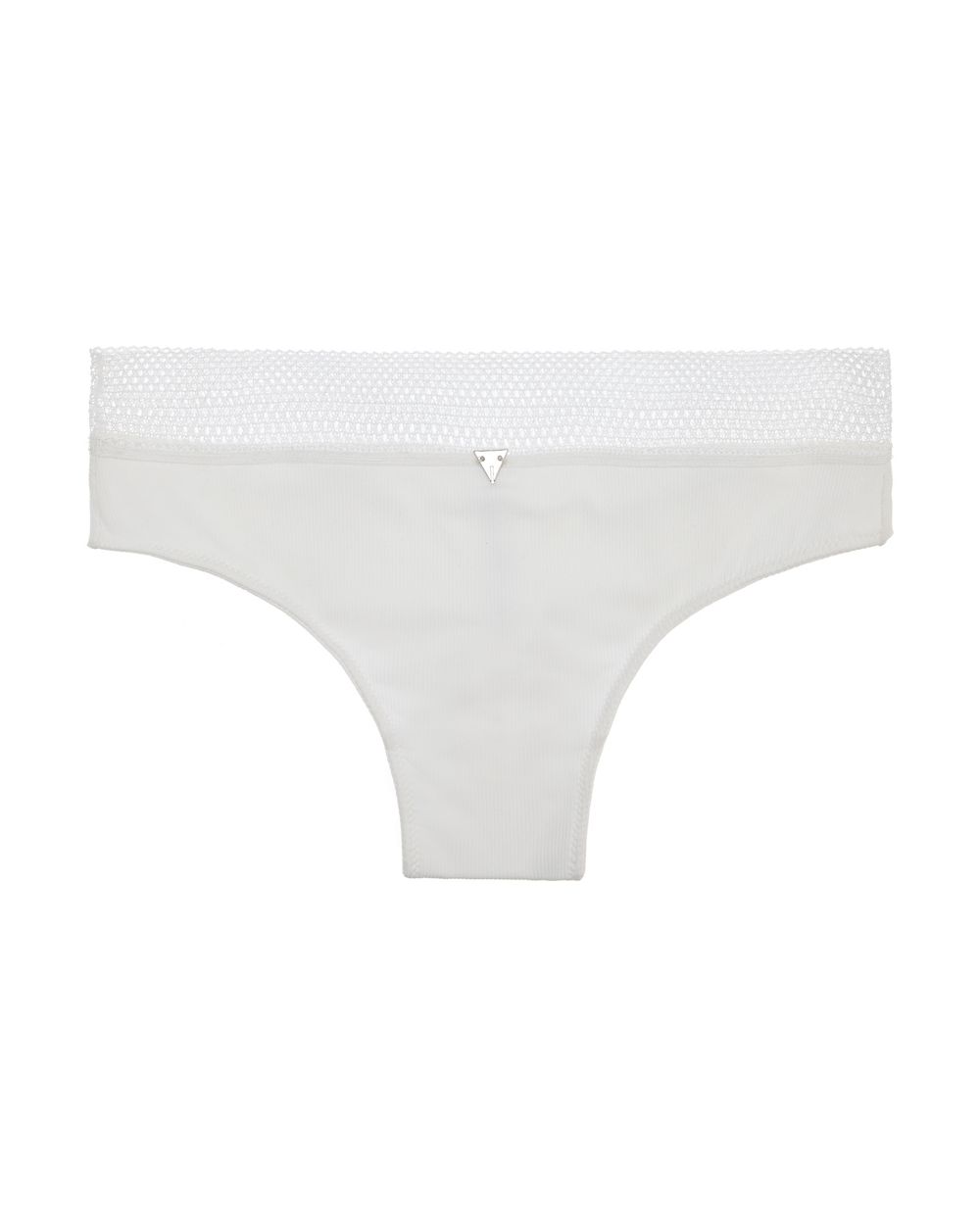 Beija London Ribbed Thong in white
