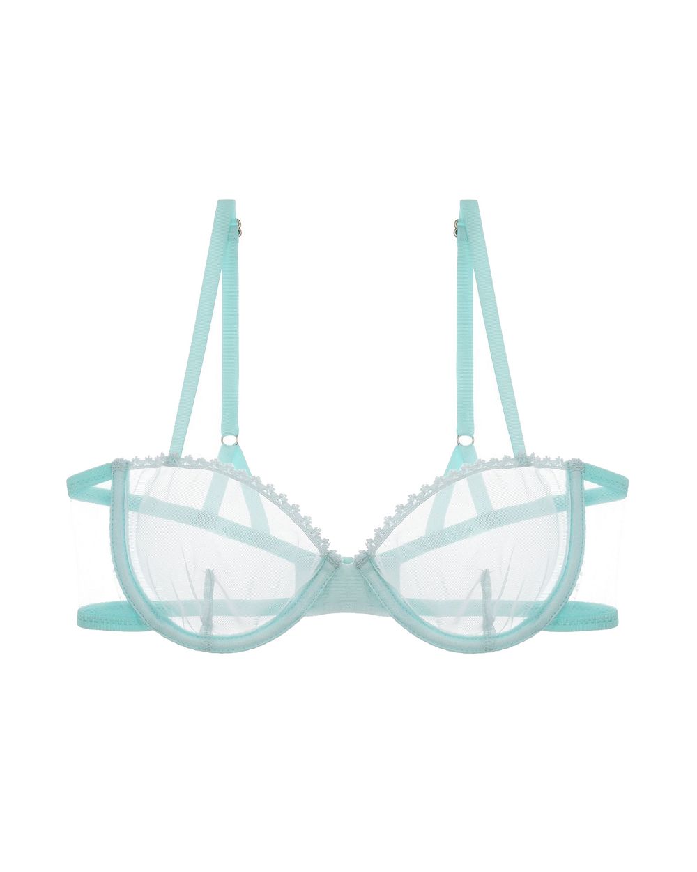 Taryn Winters Kharis Sheer Demi Bra in blue
