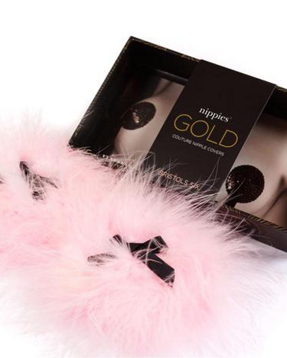 Nippies Bristols Six Gold Candy Nipple Covers in pink