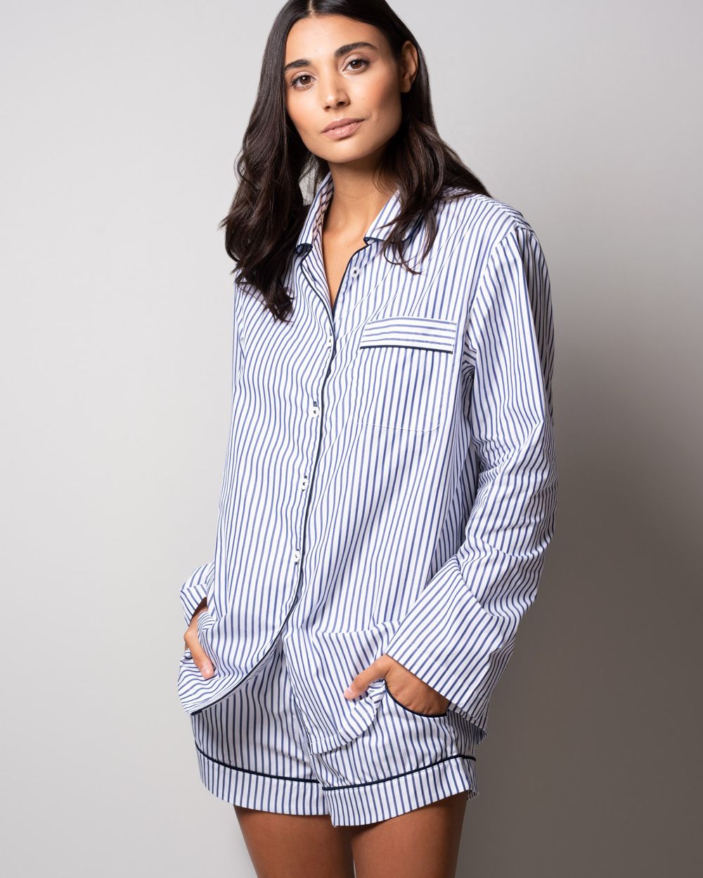 Three J NYC Josephine Pajama Set in blue