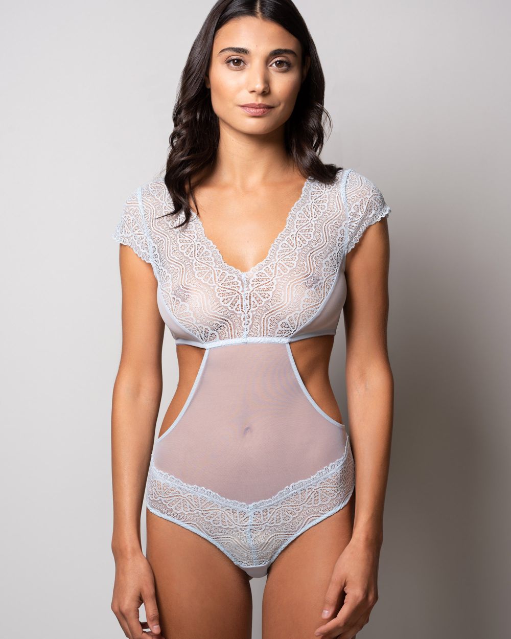 Only Hearts Baby Blue Bodysuit in blue