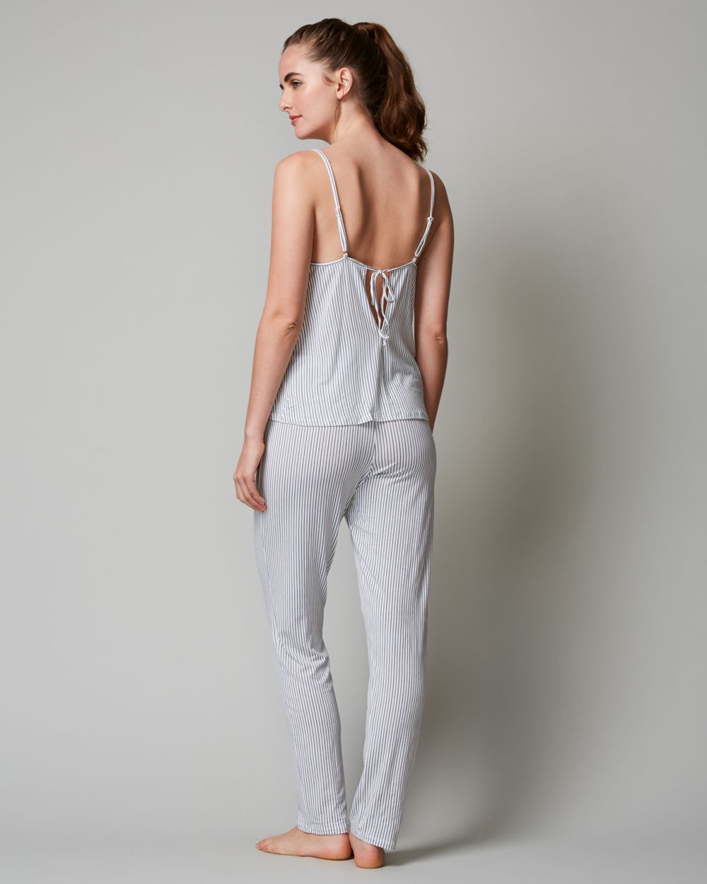 Eberjey Nordic Stripes Slim Pant in blue