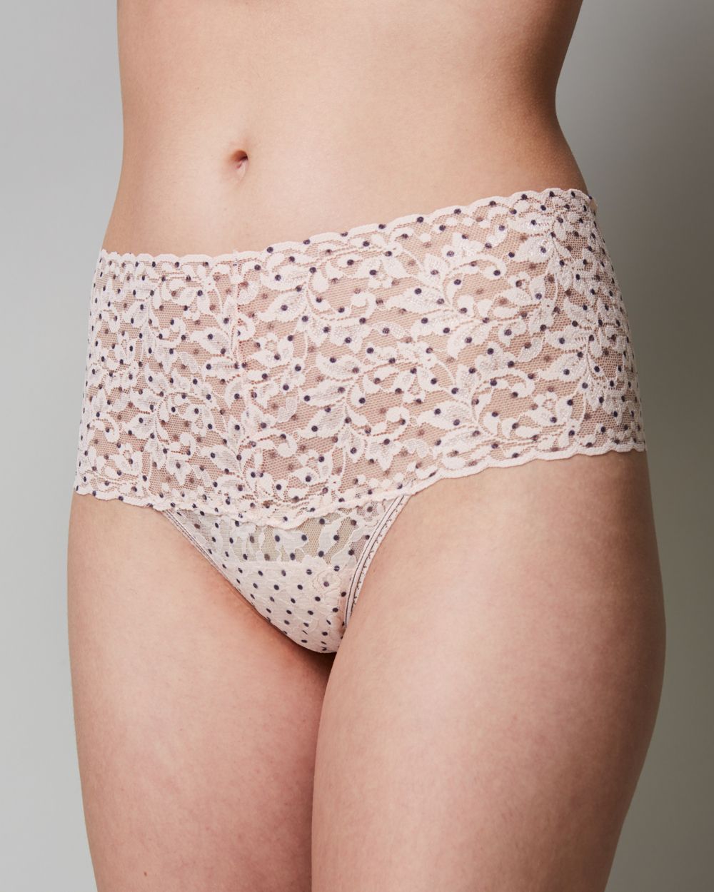 Hanky Panky Pixie Dot Retro Thong in pink