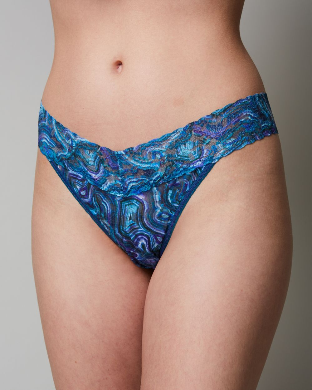 Hanky Panky Kimberly McDonald Original Rise Thong in blue