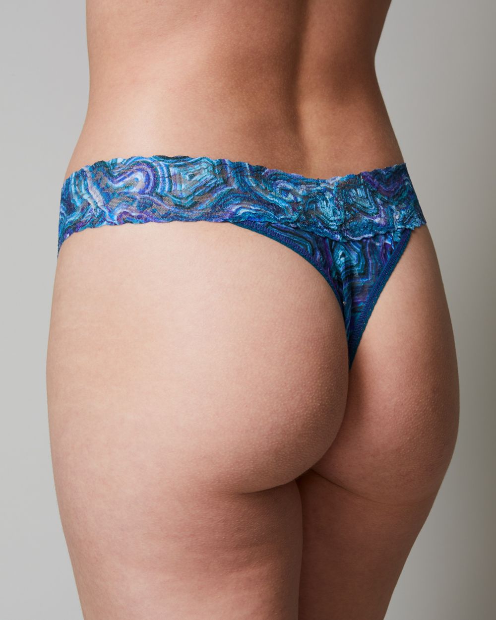 Hanky Panky Kimberly McDonald Original Rise Thong in blue