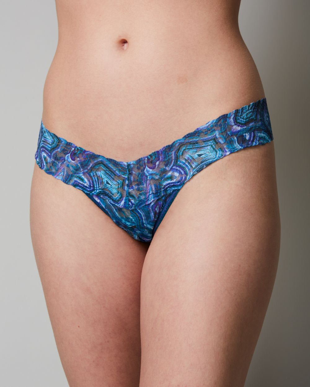 Hanky Panky Kimberly McDonald Low Rise Thong in blue