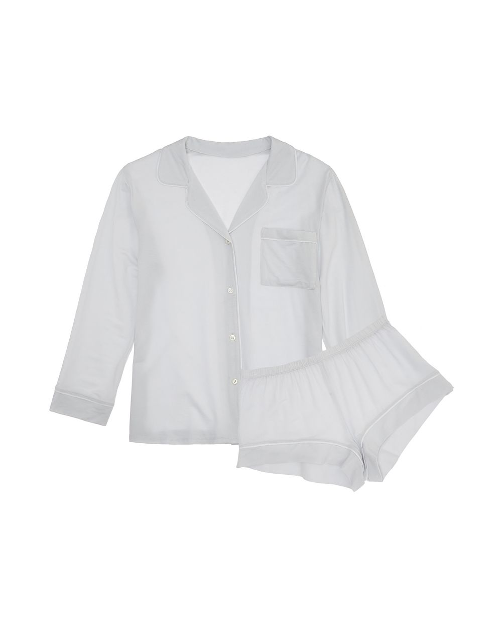 Eberjey Gisele Long Sleeve/Short PJ Set in blue