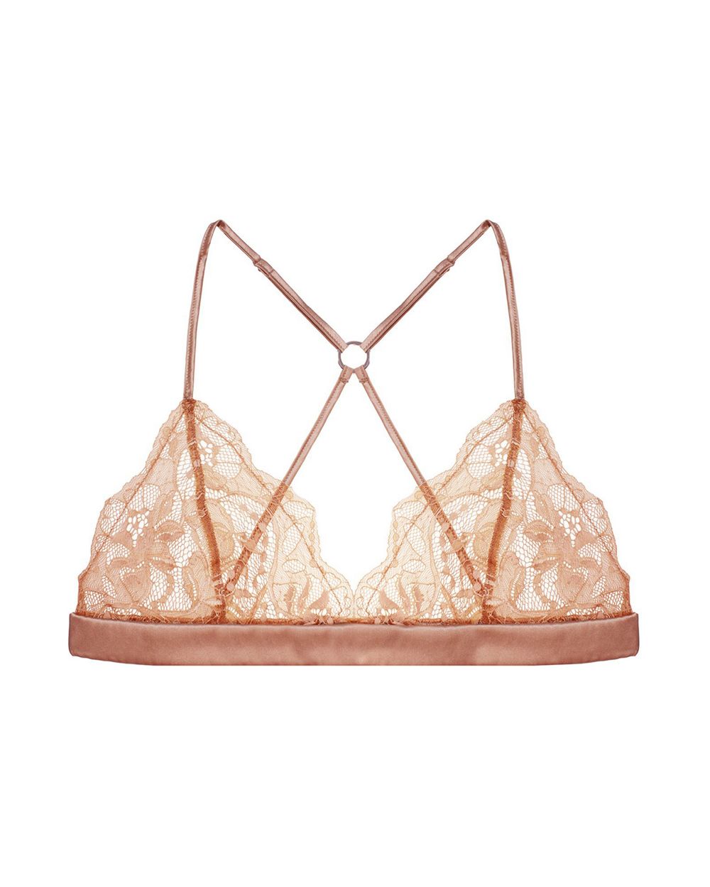 Fleur of England Caramel Boudoir Bra in brown