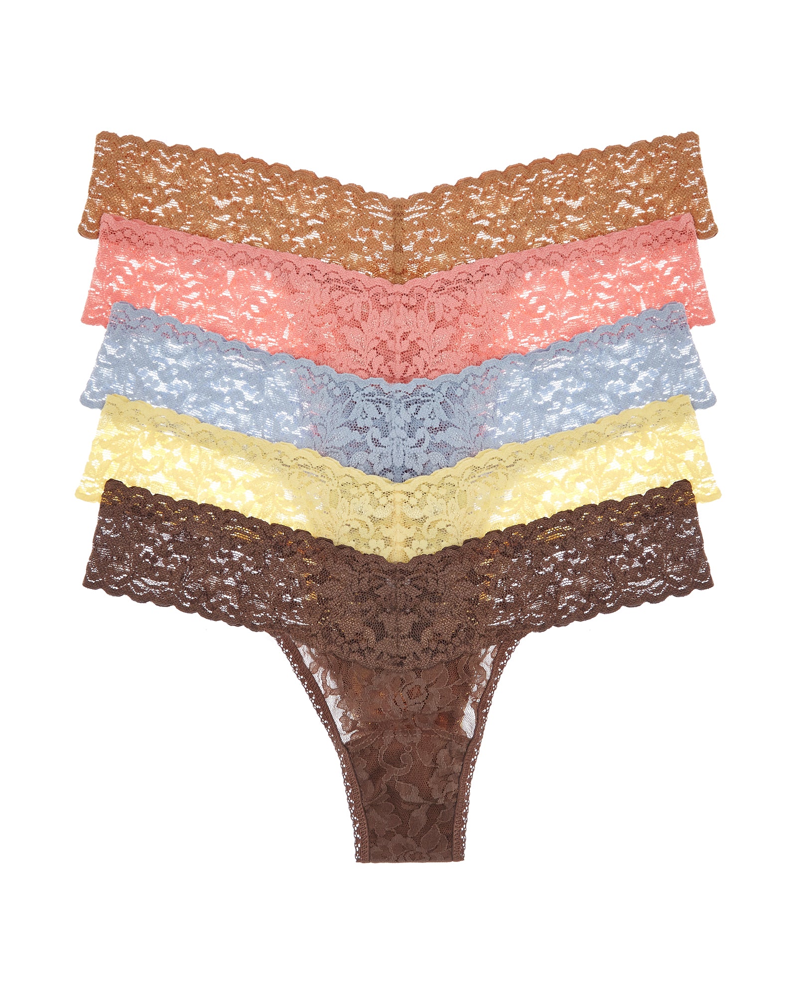 Hanky Panky 5 Low Rise Thongs in brown