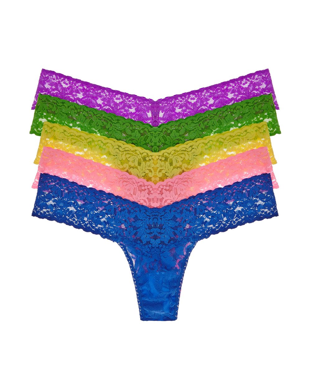 Hanky Panky 5 Low Rise Thongs in blue