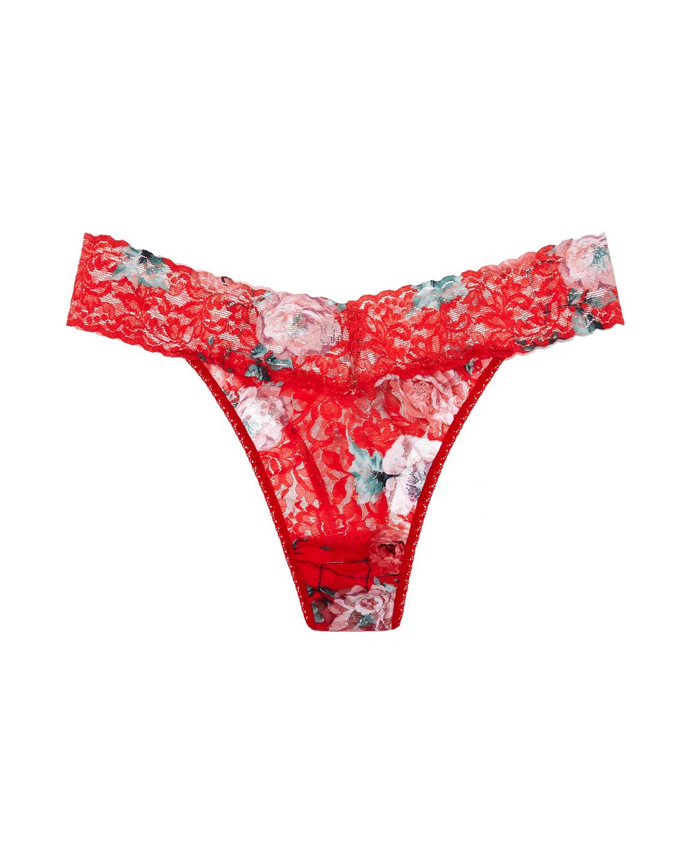 Hanky Panky Holiday Blossom Original Rise Thong in red