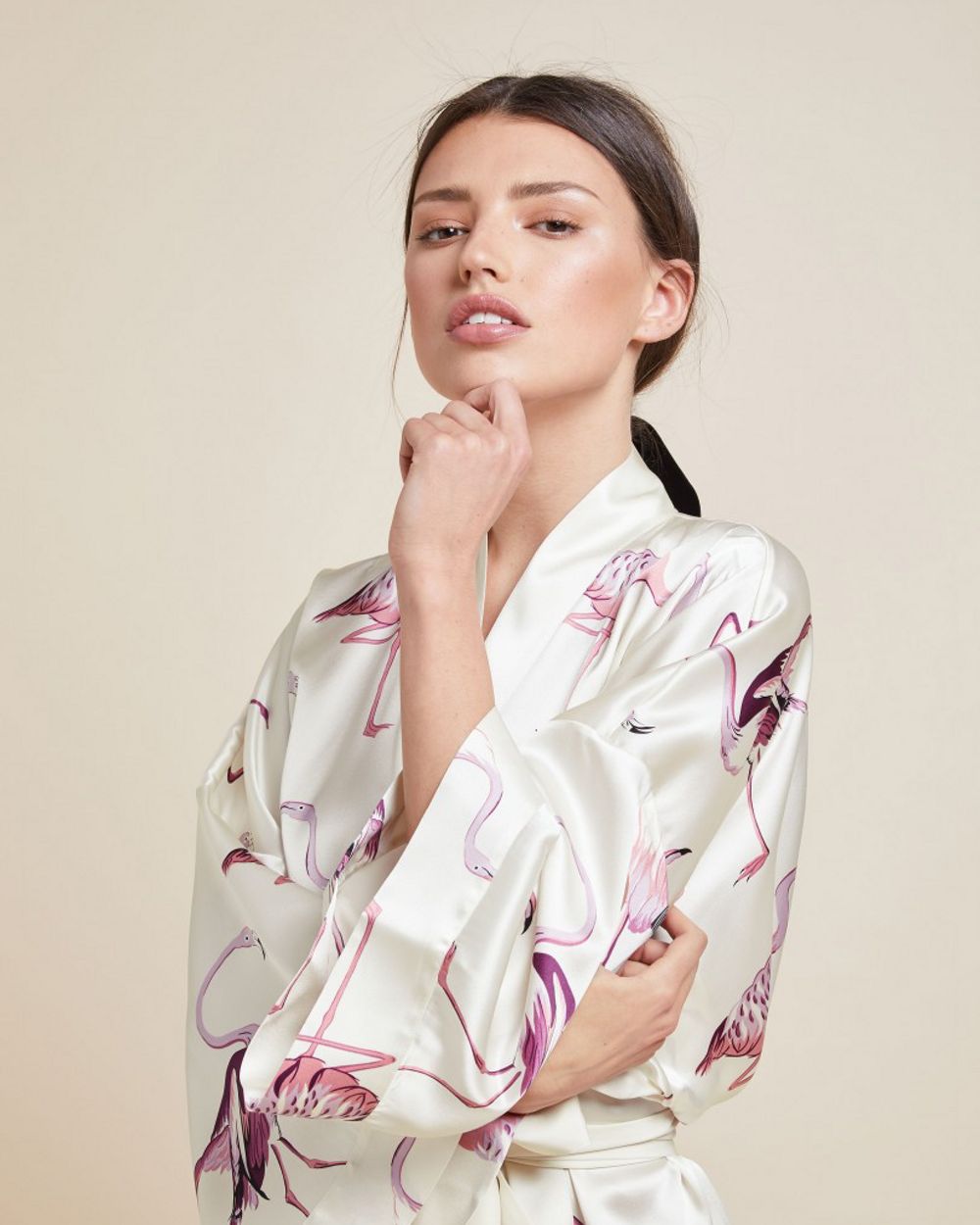 Olivia von Halle Mimi Peregrine Kimono in white