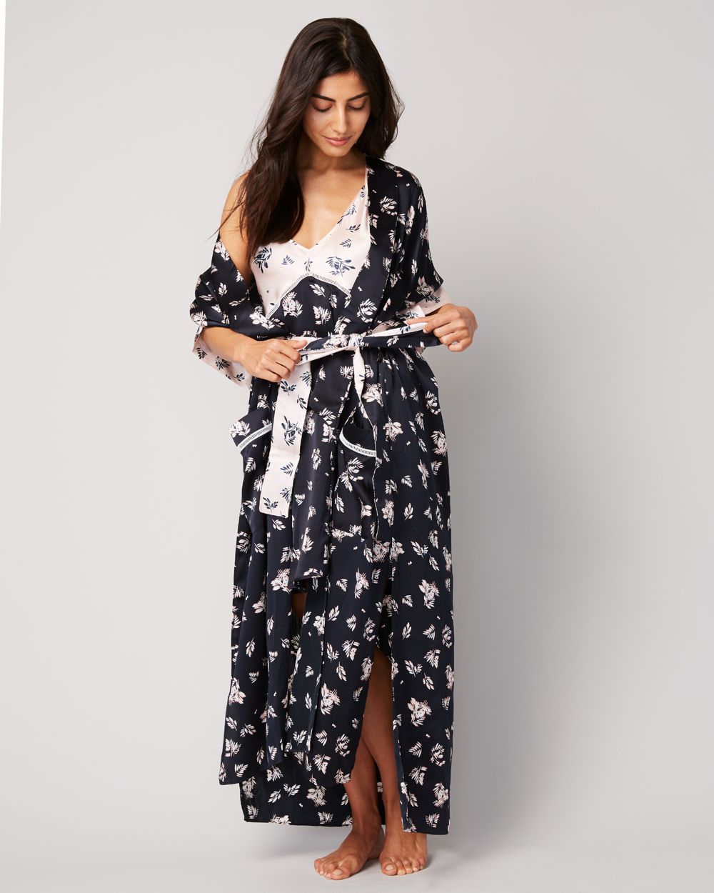 Violet & Wren Indigo Fern Maxi Robe