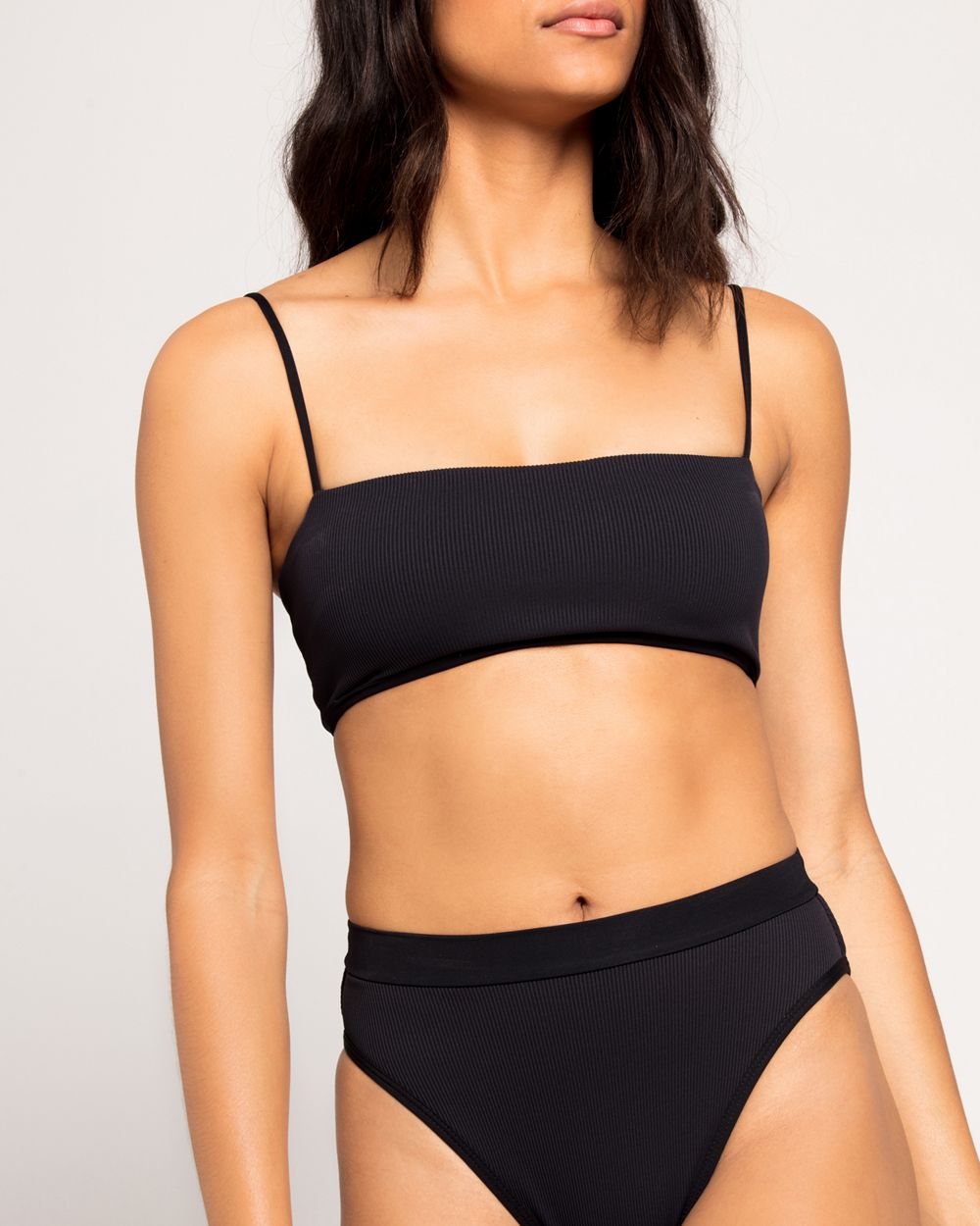 L Space Rebel Bikini Top in black