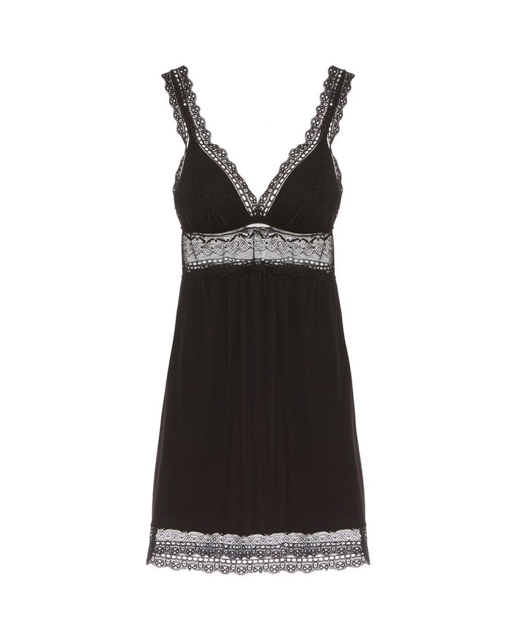 Eberjey Lucie Highline Chemise in black