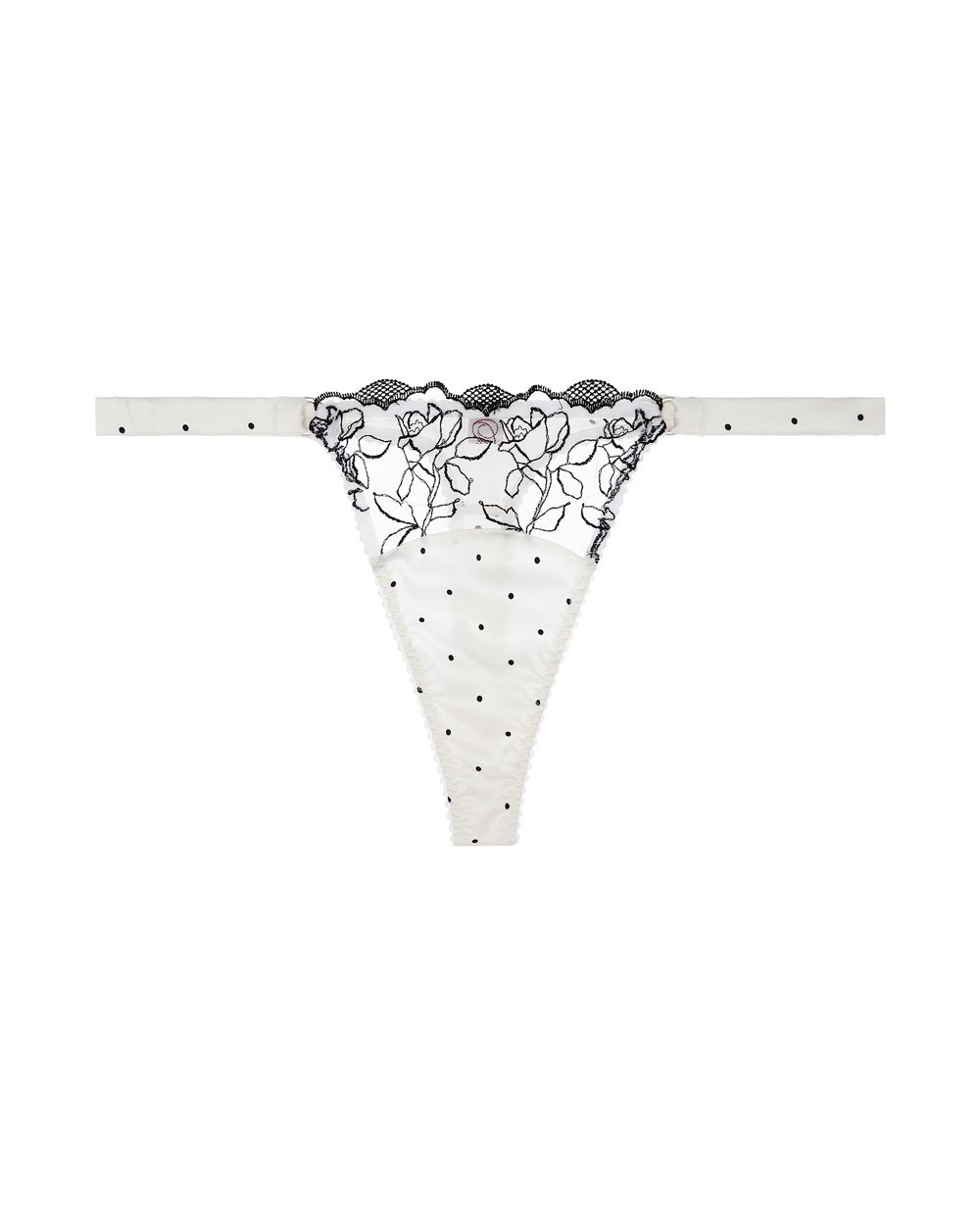 Fleur of England Polka Thong in white