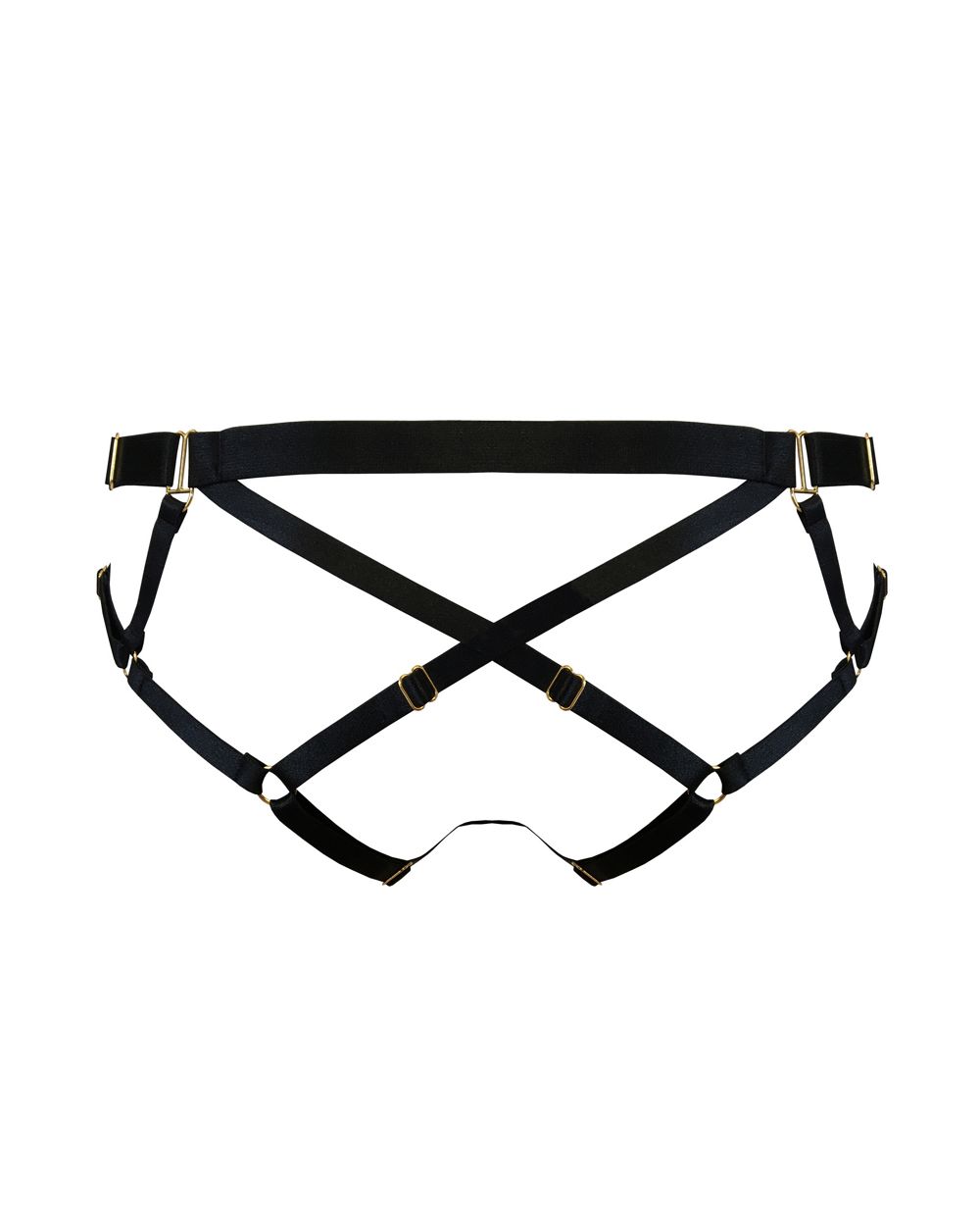 Bordelle Sisi Adjustable Ouvert Brief in black