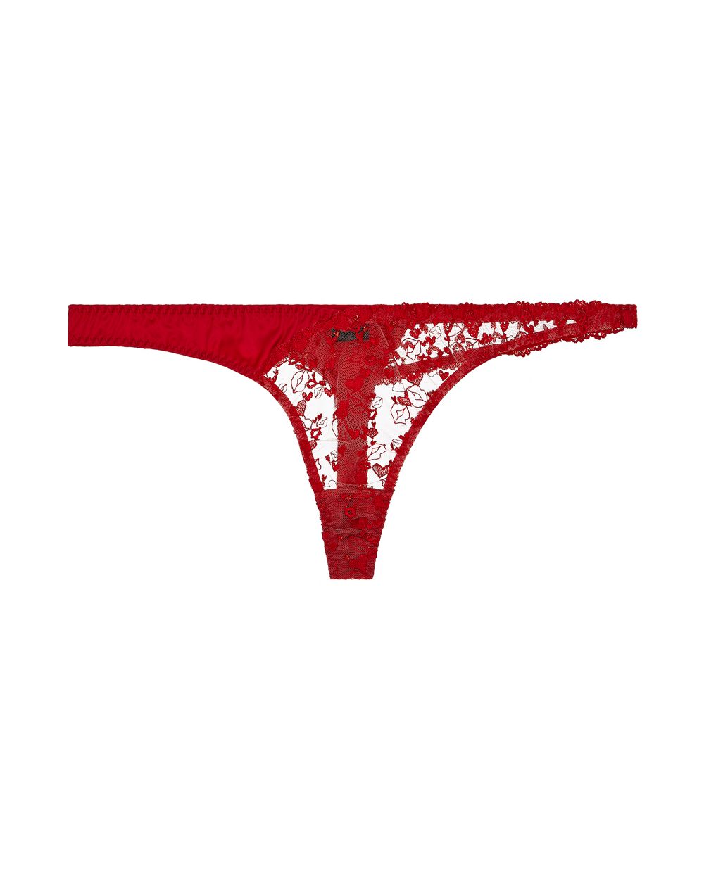Coco de Mer PLAYBOY Kiss Me Thong in red